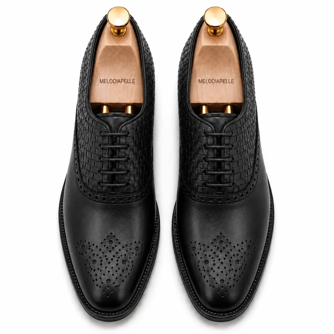Maverick II Woven Wingtip Brogue Oxford for Men - Goodyear Welted Leather Shoes