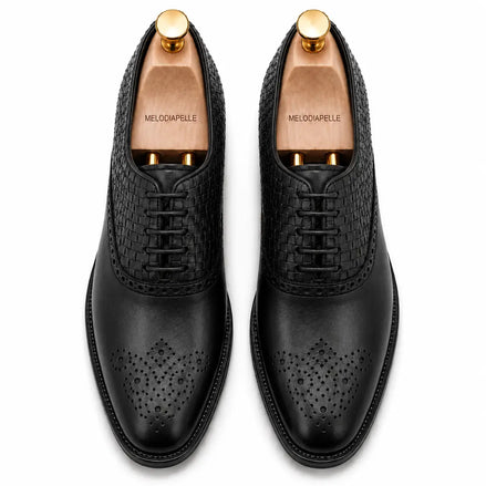 Maverick II Woven Wingtip Brogue Oxford for Men - Goodyear Welted Leather Shoes