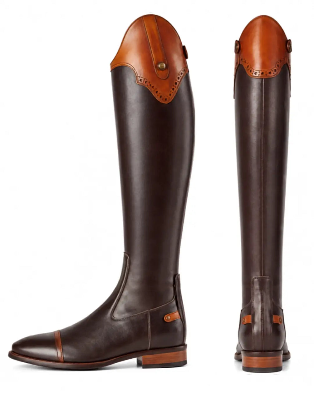 Córdoba Men's Two-Tone Polo & Horse Riding Boots – Brown & Tan Spanish-Top Leather Boots