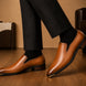 Mantova Burnished Leather Mule for Men - Backless Open-Heel Dress Shoes