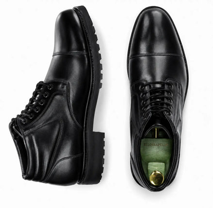 Munster Cap-Toe Work Boot for Men - Heavy Lug-Sole Leather Boots
