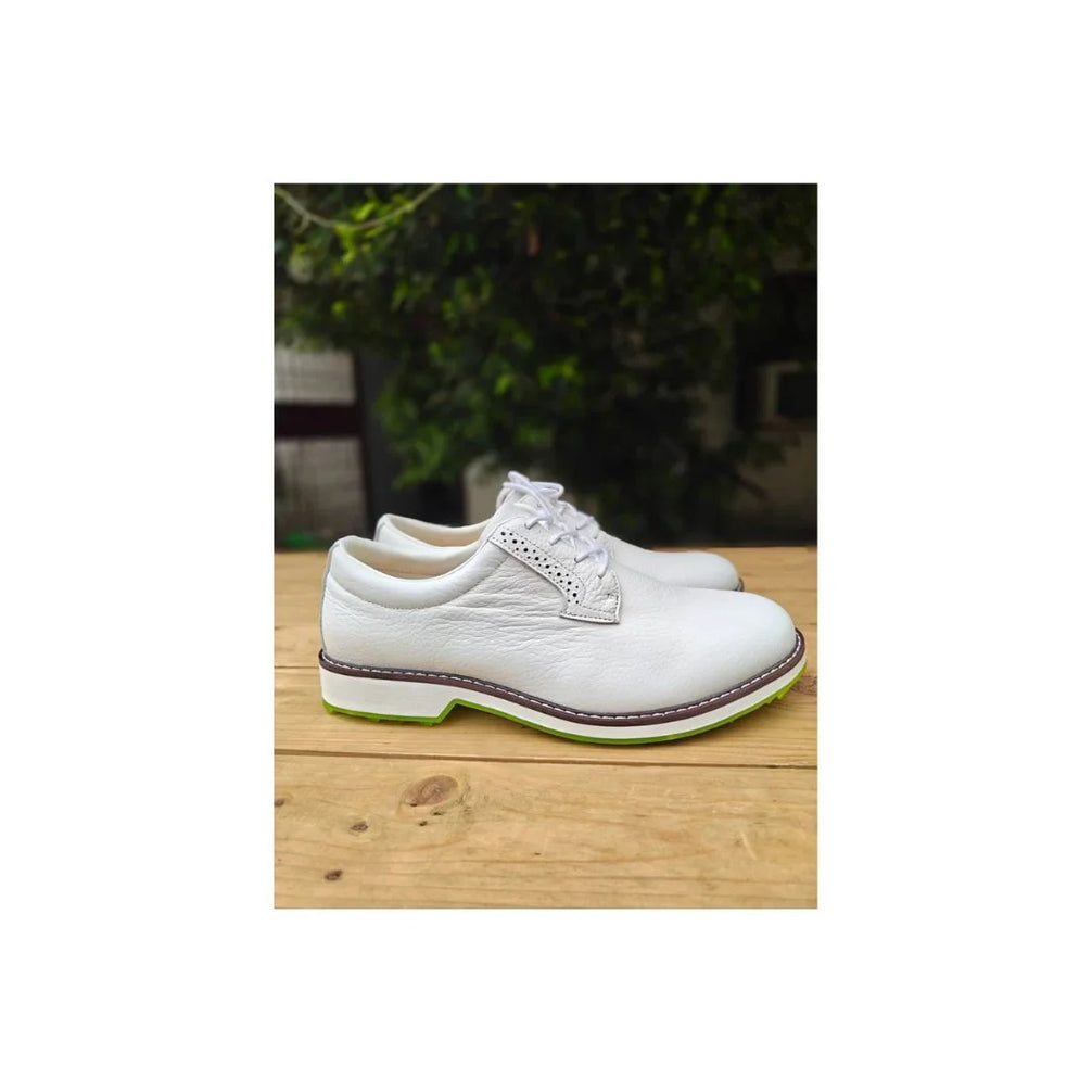Montrose Saddle Brogue Cleated Golf Shoe for Men - Classic Leather Golf Shoes