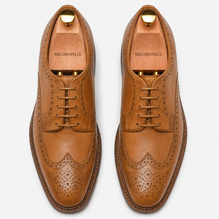 Missourie Longwing Brogue Derby for Men - Goodyear Welted Full-Grain Leather Shoes