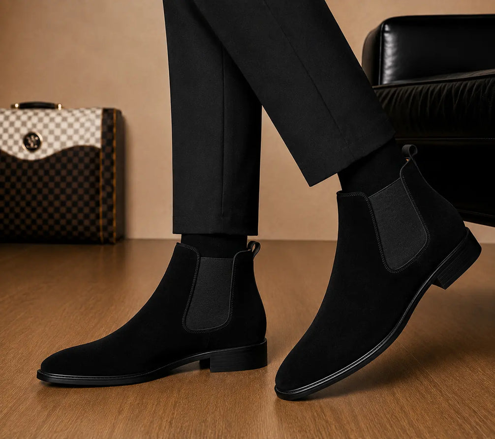 Moorgate Suede Chelsea Boot for Men - Goodyear Welted Leather Chelsea Boots