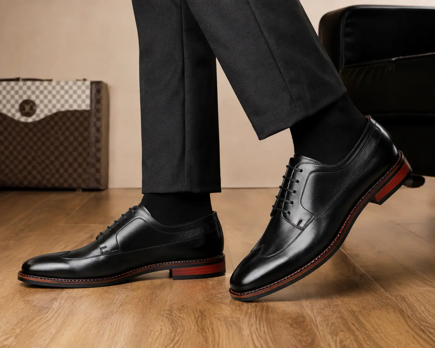 Matador Austerity Wingtip Derby for Men - Goodyear Welted Leather Formal Shoes