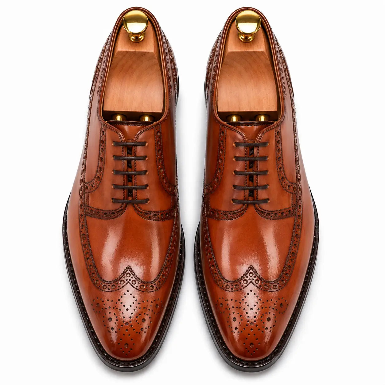Mazaro Wingtip Brogue Oxford // Cognac Tan