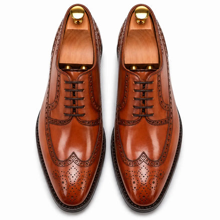 Mazaro Wingtip Brogue Oxford // Cognac Tan
