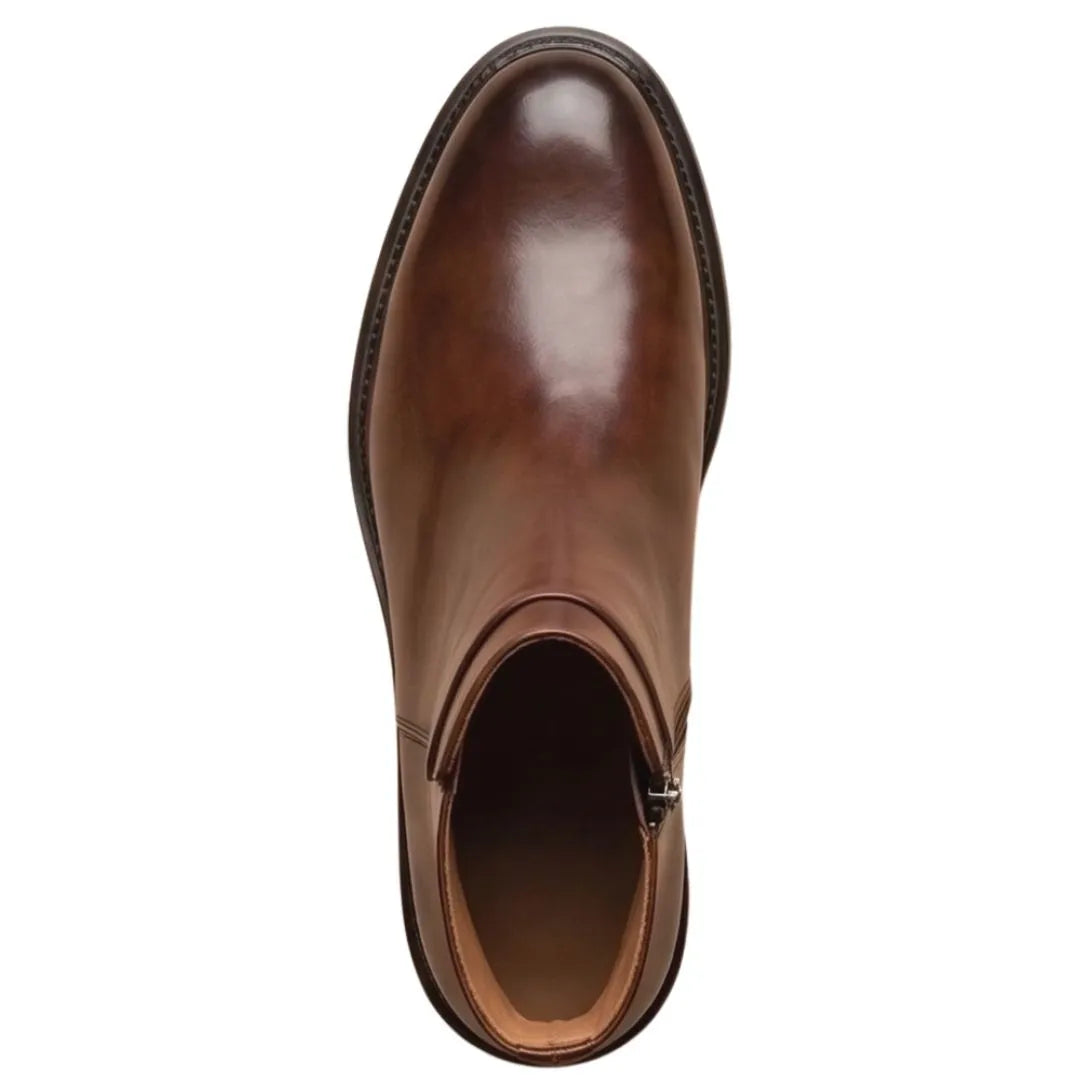 Massino Lug-Sole Side-Zip Zip Boot for Men - Leather Zip Boots