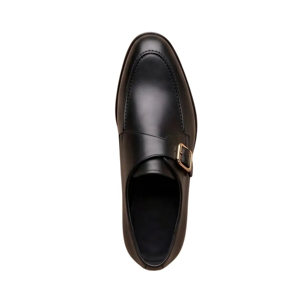Meina Plain Single Monk Single Monk for Men - Polished Monk Strap Shoes