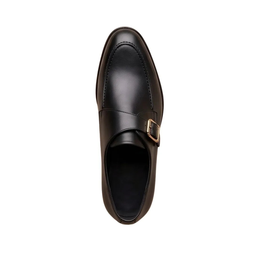Meina Plain Single Monk Single Monk for Men - Polished Monk Strap Shoes