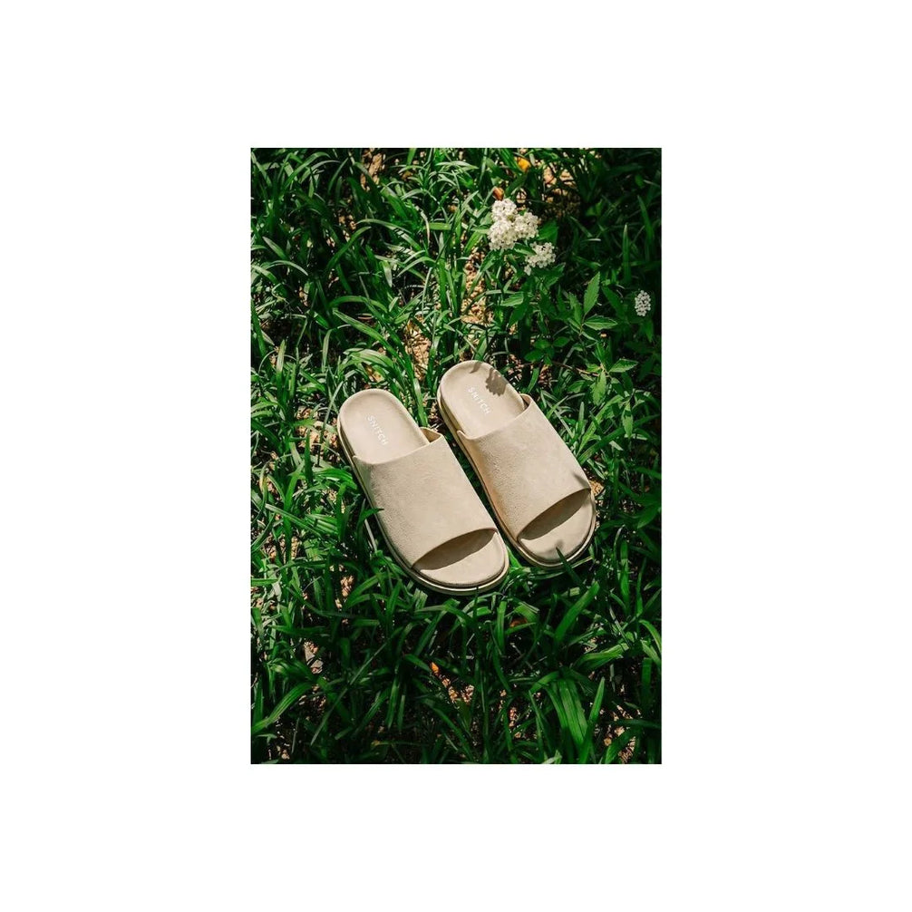 Mandraki Suede Cork-Bed Slide for Men - Suede Slide Sandals