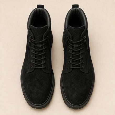 Mojave Suede Combat Boot for Men - Lug-Sole Lace-Up Leather Boots