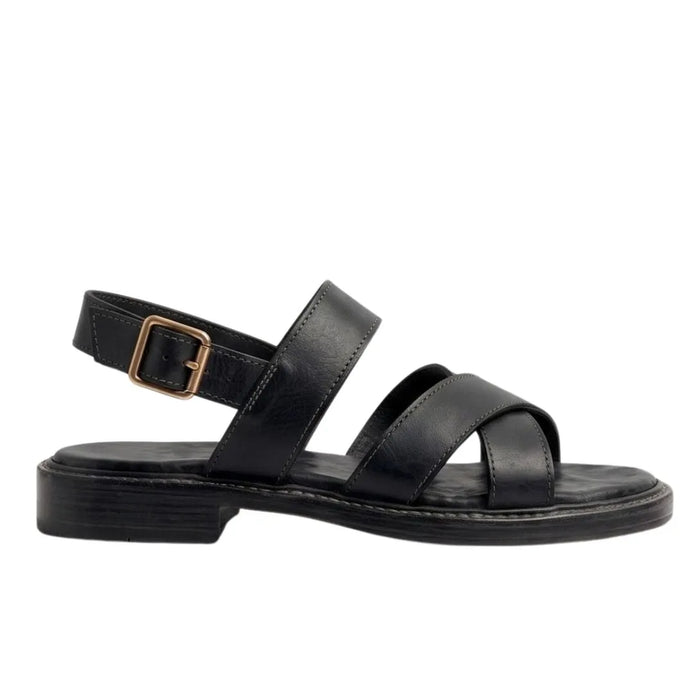 Montalenghe Classic Cross-Strap Sandal for Men - Back-Strap Leather Sandals