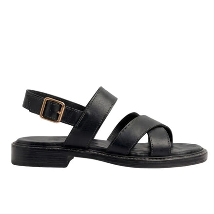 Montalenghe Classic Cross-Strap Sandal for Men - Back-Strap Leather Sandals