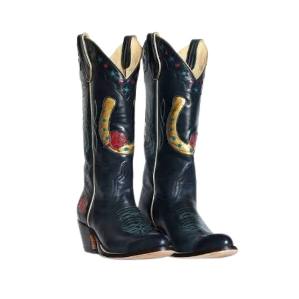 Manzanillo Horseshoe Inlay Cowboy Boot for Men - Statement Cowboy Boots