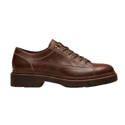 Montecrestese Contrast-Stitch Lug Derby for Men - Rugged Leather Derby Shoes