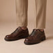Montecrestese Contrast-Stitch Lug Derby for Men - Rugged Leather Derby Shoes