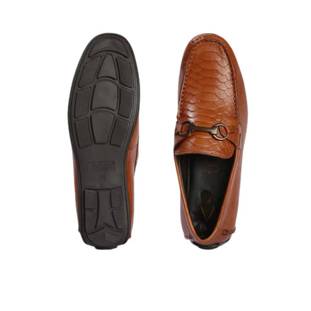 Meis Snake Bit Driver Driving Loafer for Men - Snake-Embossed Driving Loafers
