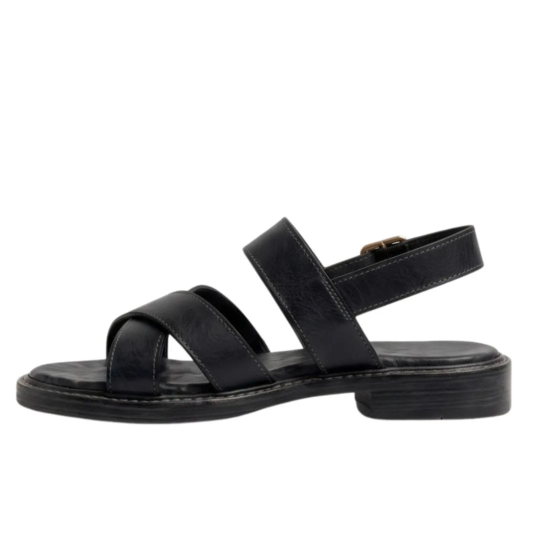 Montalenghe Classic Cross-Strap Sandal for Men - Back-Strap Leather Sandals