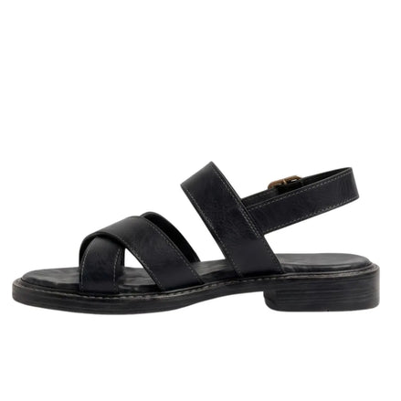 Montalenghe Classic Cross-Strap Sandal for Men - Back-Strap Leather Sandals