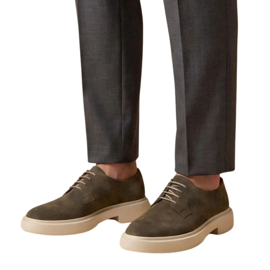 Monteviale Suede Platform Derby for Men - Suede Derby Shoes