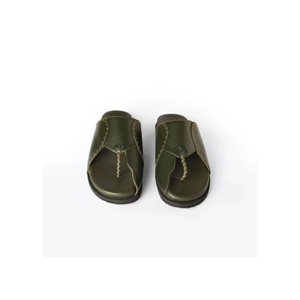 Mastichari Stitched Toe-Loop Toe-Loop Slipper for Men - Handcrafted Leather Toe-Loop Slides