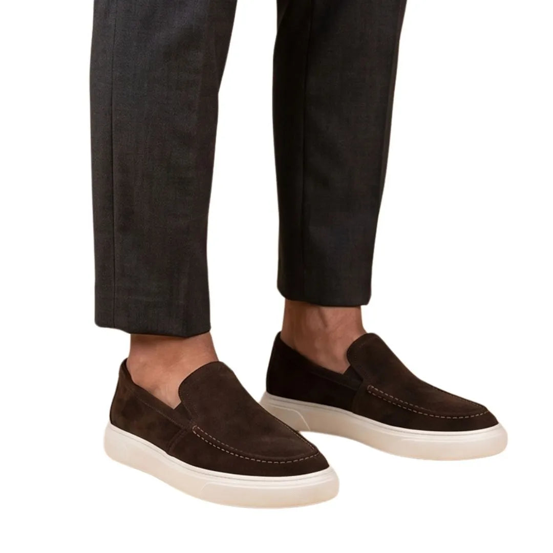 Malo Dark Suede Slip-On Sneaker for Men - Suede Slip-On Sneakers