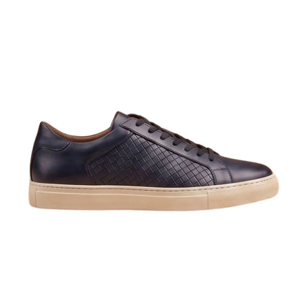 Molvena Textured Court Sneaker for Men - Textured Leather Sneakers