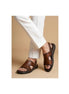 Mandalina Cross-Strap Burnished Sandal for Men - Back-Strap Leather Sandals