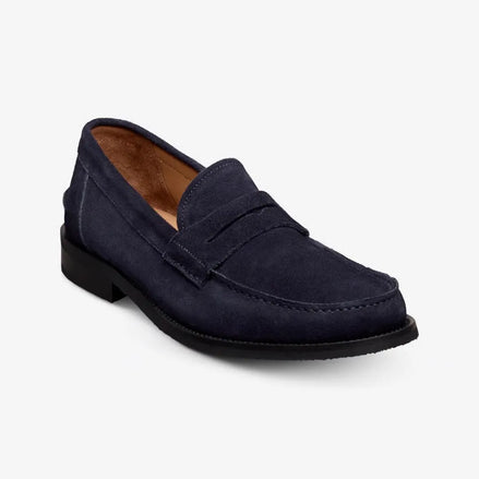 Manocalzati Deep-Nap Suede Penny Loafer for Men - Suede Penny Loafers