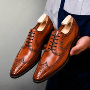 Mazaro Wingtip Brogue Oxford // Cognac Tan