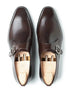 Modica Medallion Chisel-Toe Single Monk Strap for Men - Smooth Leather Formal Shoes
