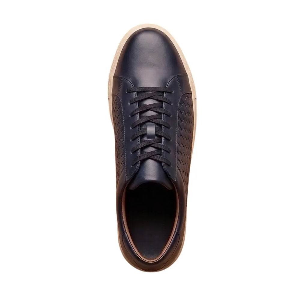Molvena Textured Court Sneaker for Men - Textured Leather Sneakers