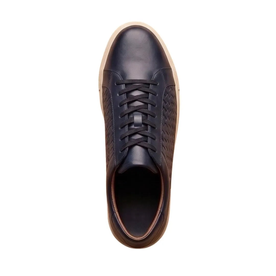 Molvena Textured Court Sneaker for Men - Textured Leather Sneakers