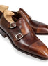 Montargis Antiqued Cap-Toe Double Monk Strap for Men - Hand-Burnished Leather Dress Shoes