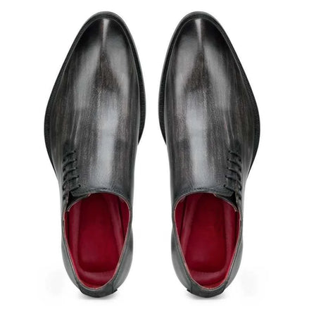 Montemerano Brushstroke Patina Wholecut Oxford for Men - Hand-Burnished Leather Oxford Shoes