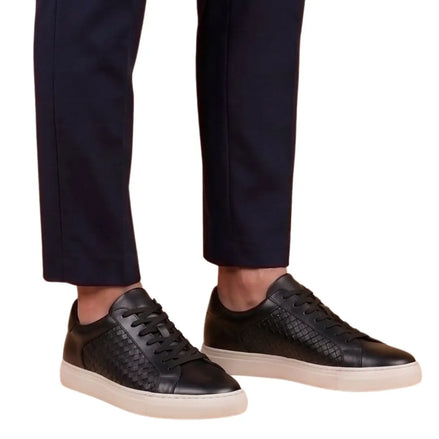 Morgano Grain Court Sneaker for Men - Leather Court Sneakers
