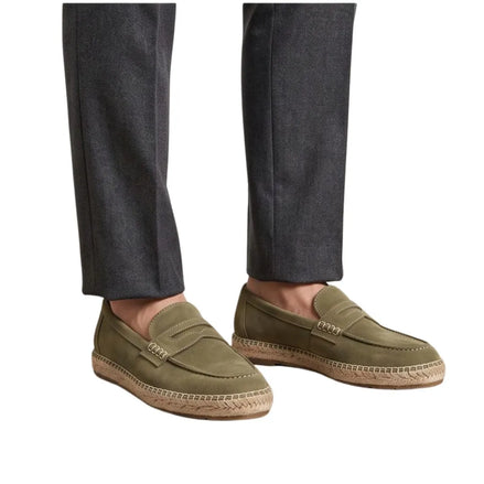 Meugliano Suede Penny Espadrille for Men - Suede Espadrille Loafers
