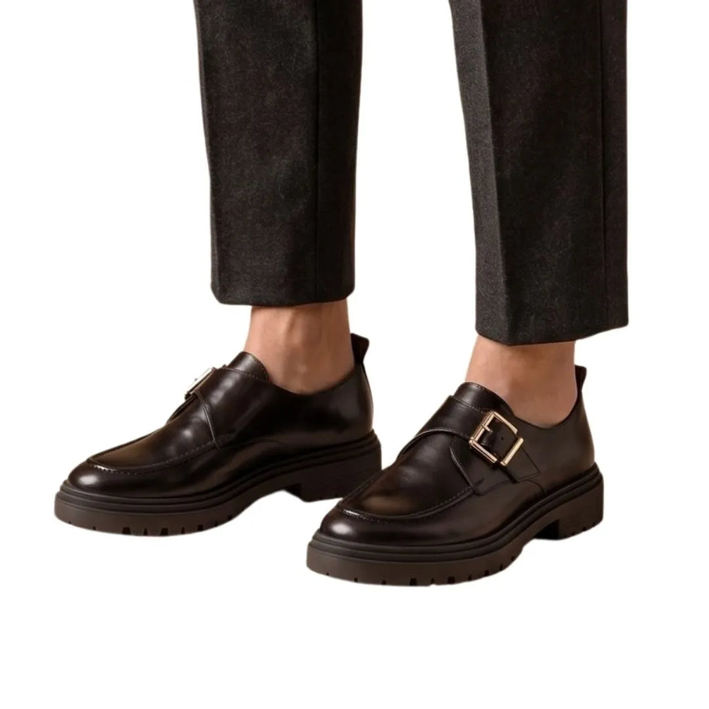 Monastier Lug-Sole Monk Single Monk for Men - Chunky Monk Strap Shoes