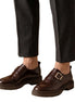 Magnano Burnished Lug Monk Single Monk for Men - Chunky Monk Strap Shoes