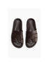 Myrties Interlaced Band Slide for Men - Leather Slide Sandals