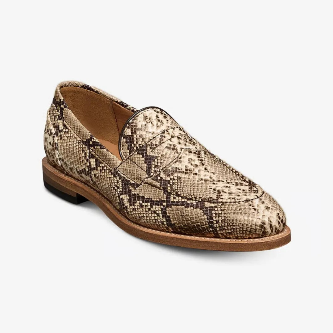 Manzano Snake-Embossed Penny Loafer for Men - Statement Leather Penny Loafers