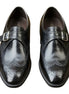 Moncalieri Double-Row Wingtip Single Monk Strap for Men - Perforated Leather Dress Shoes