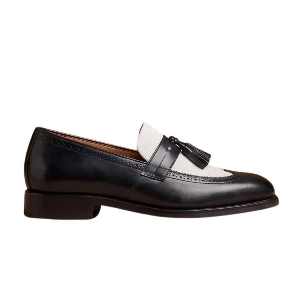 Majano Kiltie Two-Tone Tassel Loafer for Men - Fringed Tassel Loafers