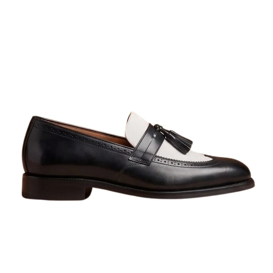 Majano Kiltie Two-Tone Tassel Loafer for Men - Fringed Tassel Loafers