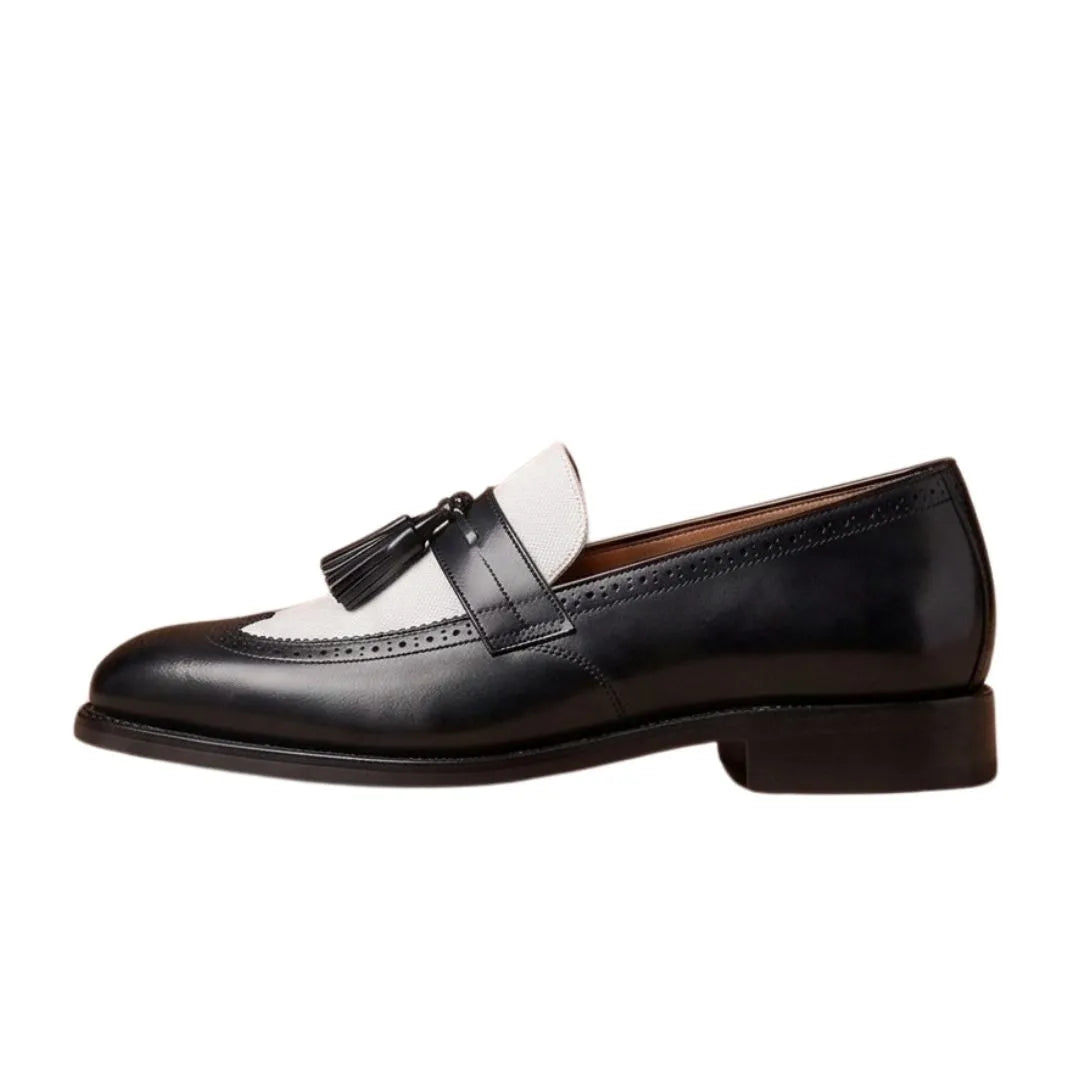 Majano Kiltie Two-Tone Tassel Loafer for Men - Fringed Tassel Loafers
