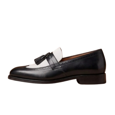 Majano Kiltie Two-Tone Tassel Loafer for Men - Fringed Tassel Loafers