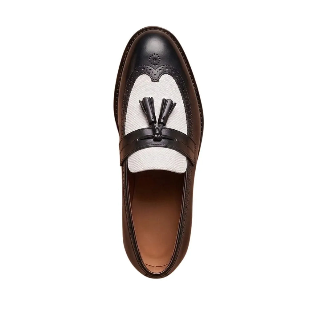 Majano Kiltie Two-Tone Tassel Loafer for Men - Fringed Tassel Loafers
