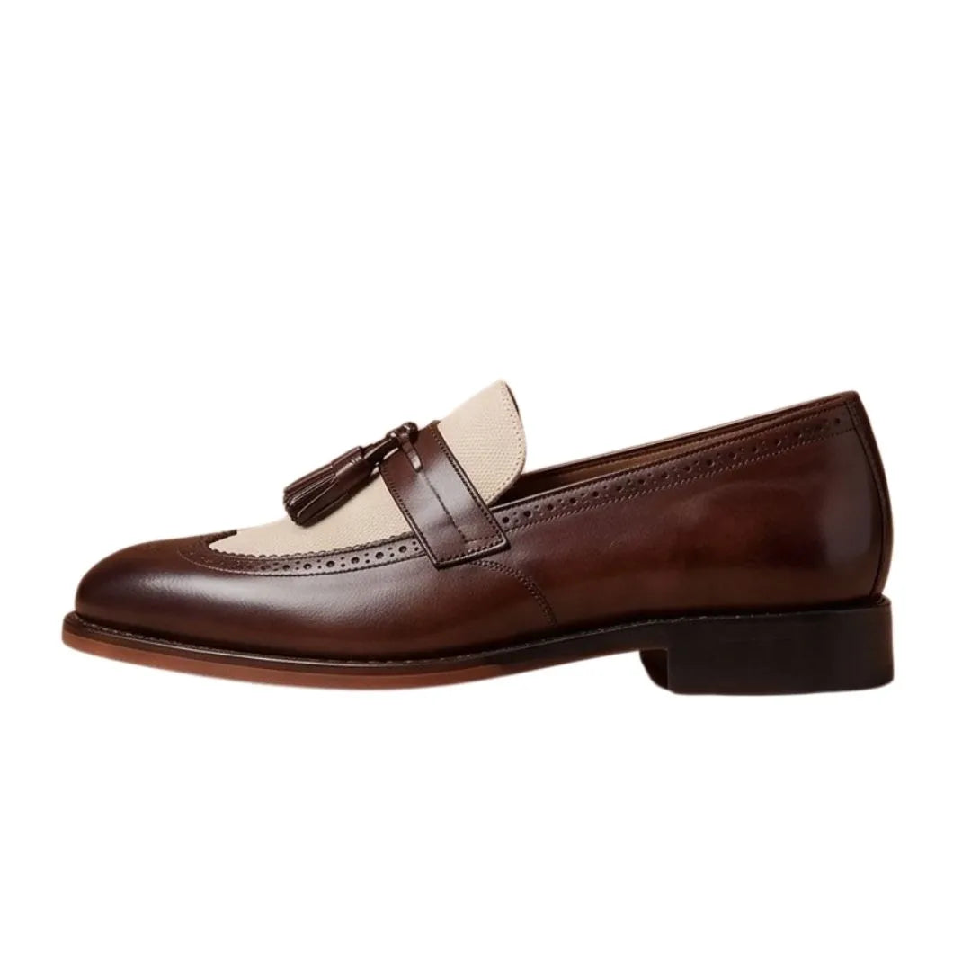 Martignacco Burnished Kiltie Tassel Loafer for Men - Fringed Tassel Loafers