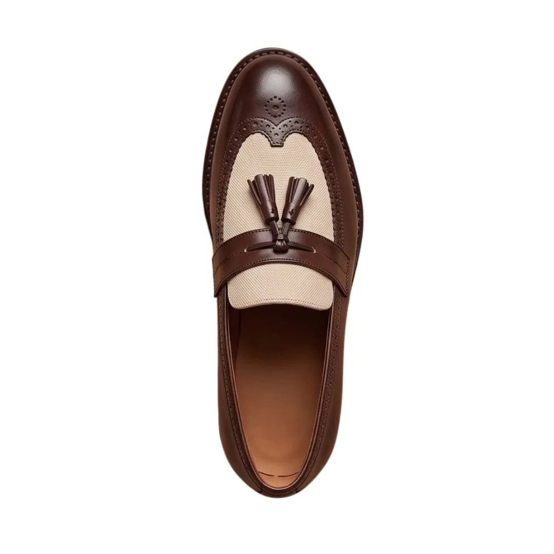 Martignacco Burnished Kiltie Tassel Loafer for Men - Fringed Tassel Loafers